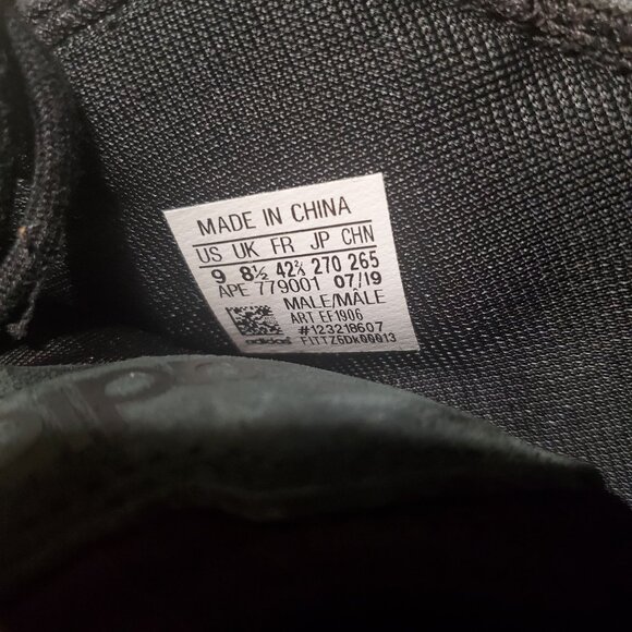 Adidas Streetball J Core mens sneakers size 9 basketball black Lace-up EF9606 - Picture 7 of 16